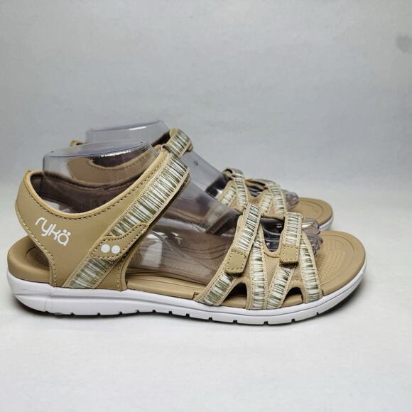 Ryka Savannah Sandals Women's Sz 9.5 M Taupe Gray Adjustable Straps Lightweight - Picture 7 of 10
